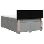 Casa si Gradina - Mobilier - Paturi si accesorii - Paturi - Pat continental cu saltea, gri deschis, 160x200 cm, textil - Infinity.ro