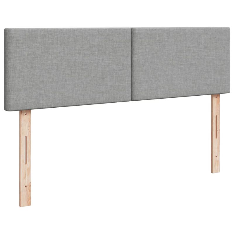 Casa si Gradina - Mobilier - Paturi si accesorii - Paturi - Pat continental cu saltea, gri deschis, 160x200 cm, textil - Infinity.ro