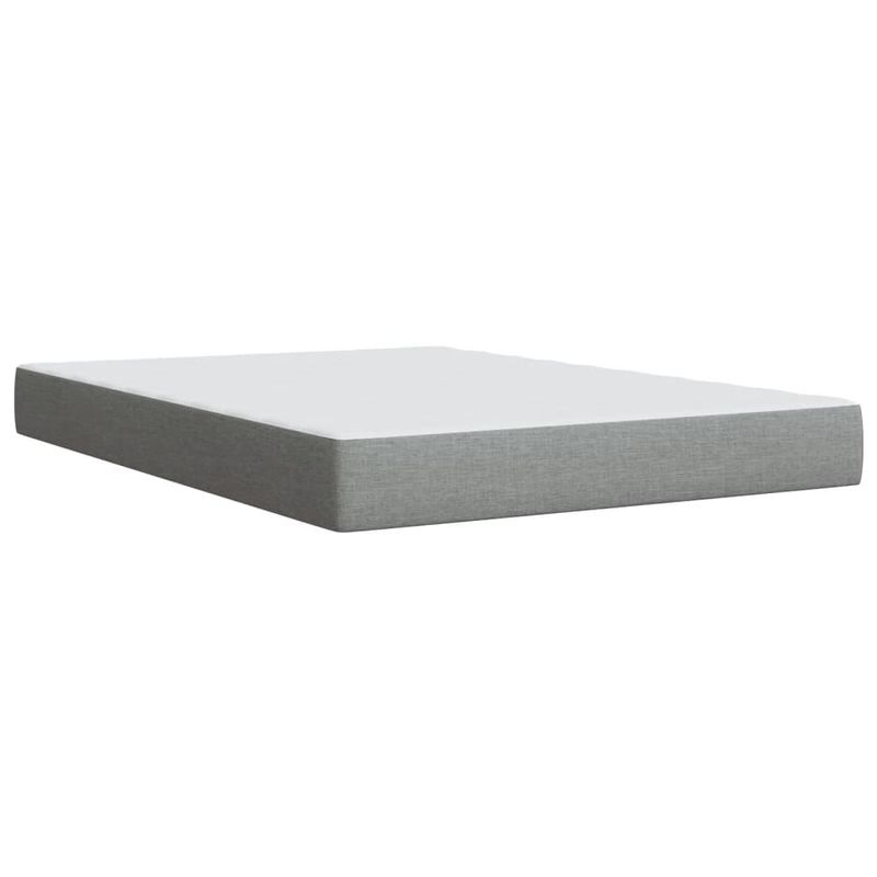 Casa si Gradina - Mobilier - Paturi si accesorii - Paturi - Pat continental cu saltea, gri deschis, 160x200 cm, textil - Infinity.ro