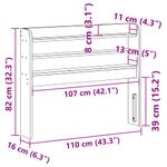 Casa si Gradina - Mobilier - Paturi si accesorii - Accesorii paturi - Tablie de pat cu rafturi, maro ceruit, 100 cm, lemn masiv pin, mărime 110x16x82 cm - Infinity.ro