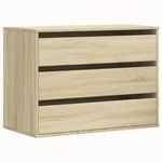 Casa si Gradina - Mobilier - Comode si corpuri - Comode - Dulap colt cu sertare stejar sonoma 80x41x58 cm lemn prelucrat - Infinity.ro