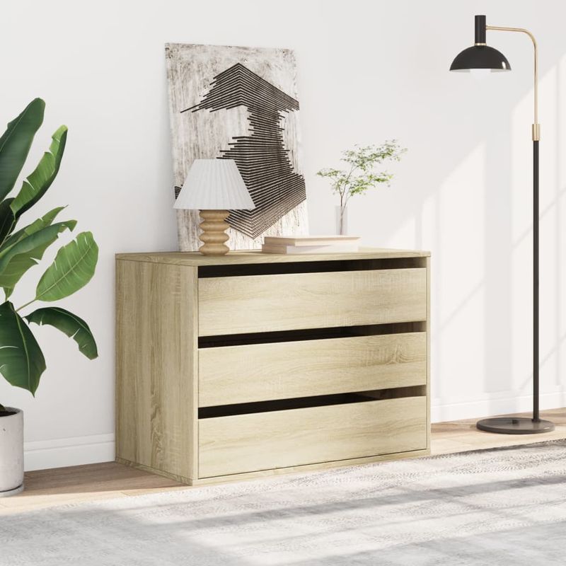 Casa si Gradina - Mobilier - Comode si corpuri - Comode - Dulap colt cu sertare stejar sonoma 80x41x58 cm lemn prelucrat - Infinity.ro