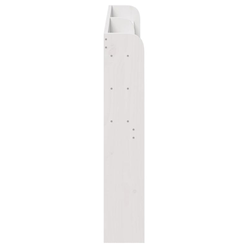 Casa si Gradina - Mobilier - Paturi si accesorii - Accesorii paturi - Tablie de pat cu rafturi, 135 cm, lemn masiv de pin, alb, mărime 145x16x82 cm - Infinity.ro