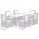 Casa si Gradina - Gradina si terasa - Mobilier exterior - Seturi mobila gradina - Set mobilier de gradina cu perne, 7 piese, gri, poliratan - Infinity.ro