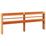 Casa si Gradina - Mobilier - Paturi si accesorii - Accesorii paturi - Tablie de pat cu rafturi, maro ceruit, 200 cm, lemn masiv pin, mărime 210x16x82 cm - Infinity.ro
