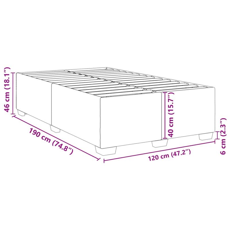 Casa si Gradina - Mobilier - Paturi si accesorii - Paturi - Cadru de pat, negru, 120x190 cm, piele ecologica - Infinity.ro