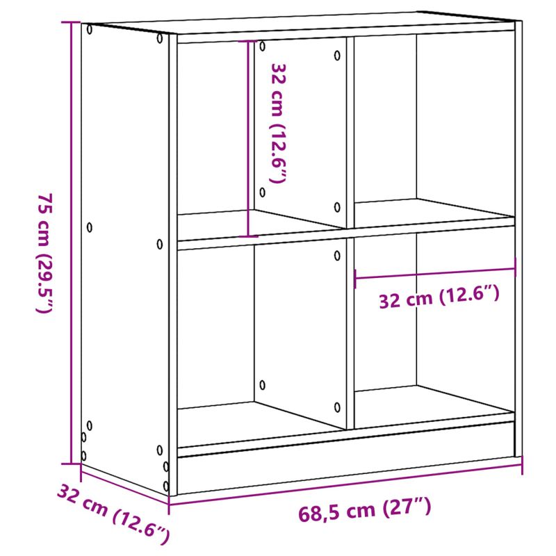 Casa si Gradina - Mobilier - Biblioteci si rafturi - Biblioteci - Biblioteca, stejar sonoma, 68,5x32x75 cm, lemn prelucrat - Infinity.ro