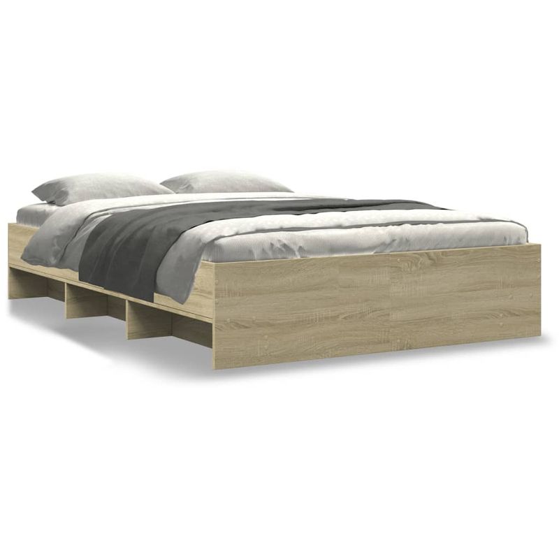 Casa si Gradina - Mobilier - Paturi si accesorii - Paturi - Cadru de pat, stejar sonoma, 120x190 cm, lemn prelucrat - Infinity.ro