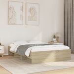 Casa si Gradina - Mobilier - Paturi si accesorii - Paturi - Cadru de pat, stejar sonoma, 120x190 cm, lemn prelucrat - Infinity.ro