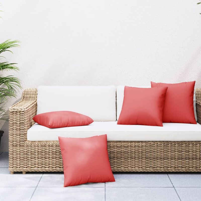 Casa si Gradina - Textile si covoare - Perne si pilote - Perne decorative - Perne de canapea, 4 buc., rosu, 60x60 cm, textil - Infinity.ro
