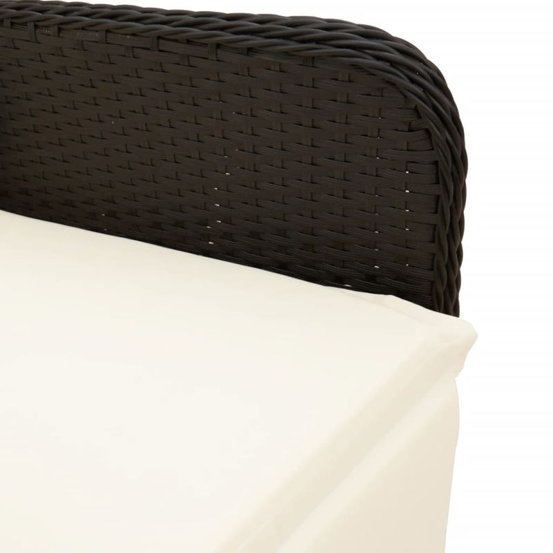Casa si Gradina - Gradina si terasa - Mobilier exterior - Seturi mobila gradina - Set bistro de gradina, 7 piese, cu perne, negru, poliratan - Infinity.ro