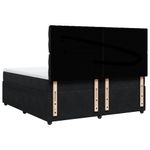 Casa si Gradina - Mobilier - Paturi si accesorii - Paturi - Pat box spring cu saltea, negru, 200x200 cm, catifea - Infinity.ro