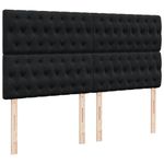 Casa si Gradina - Mobilier - Paturi si accesorii - Paturi - Pat box spring cu saltea, negru, 200x200 cm, catifea - Infinity.ro