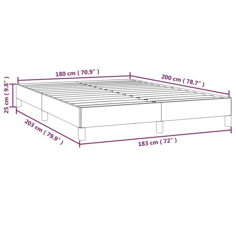 Casa si Gradina - Mobilier - Paturi si accesorii - Paturi - Cadru de pat, gri deschis, 180x200 cm, tesatura, super king - Infinity.ro