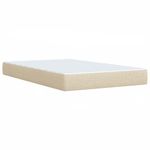 Casa si Gradina - Mobilier - Paturi si accesorii - Paturi - Pat box spring cu saltea, crem, 120x200 cm, textil - Infinity.ro