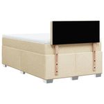 Casa si Gradina - Mobilier - Paturi si accesorii - Paturi - Pat box spring cu saltea, crem, 120x200 cm, textil - Infinity.ro