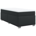 Casa si Gradina - Mobilier - Paturi si accesorii - Paturi - Pat continental cu saltea, negru, 80x200 cm, piele ecologica - Infinity.ro