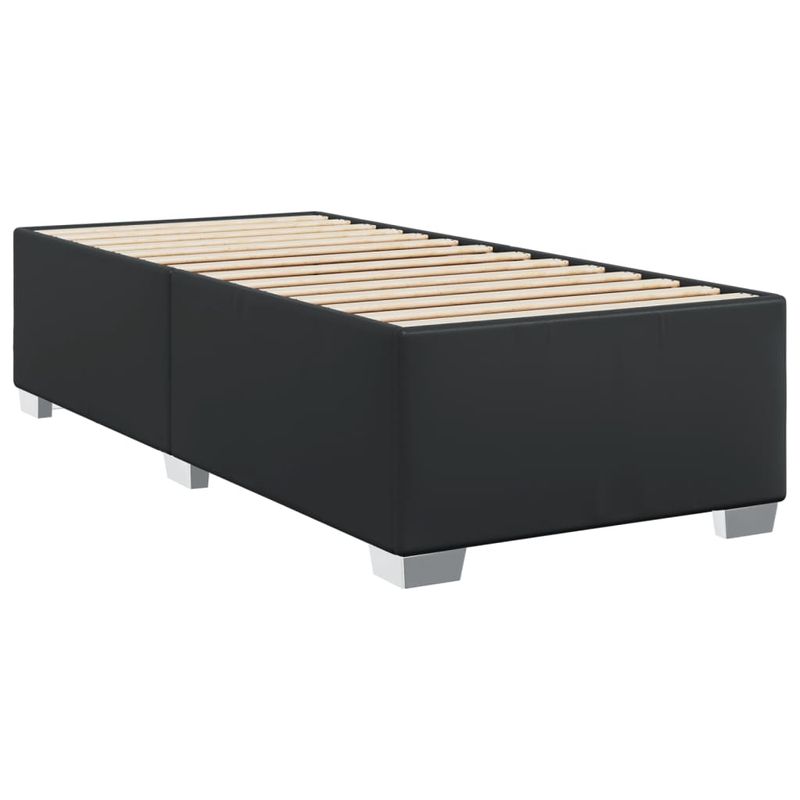 Casa si Gradina - Mobilier - Paturi si accesorii - Paturi - Pat continental cu saltea, negru, 80x200 cm, piele ecologica - Infinity.ro