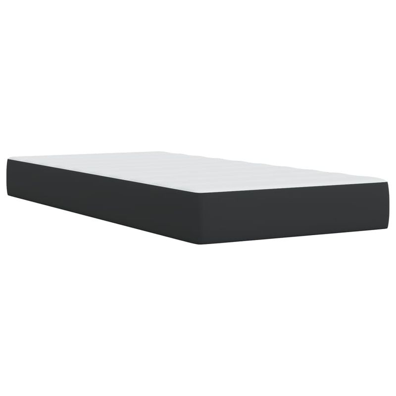 Casa si Gradina - Mobilier - Paturi si accesorii - Paturi - Pat continental cu saltea, negru, 80x200 cm, piele ecologica - Infinity.ro