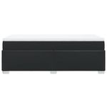 Casa si Gradina - Mobilier - Paturi si accesorii - Paturi - Pat continental cu saltea, negru, 80x200 cm, piele ecologica - Infinity.ro