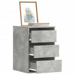 Casa si Gradina - Mobilier - Comode si corpuri - Comode - Dulap colt cu sertare gri beton 40x41x58 cm lemn prelucrat - Infinity.ro