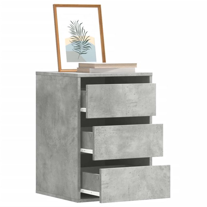 Casa si Gradina - Mobilier - Comode si corpuri - Comode - Dulap colt cu sertare gri beton 40x41x58 cm lemn prelucrat - Infinity.ro