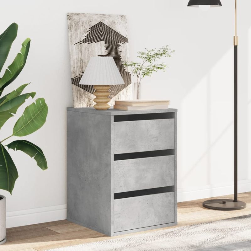Casa si Gradina - Mobilier - Comode si corpuri - Comode - Dulap colt cu sertare gri beton 40x41x58 cm lemn prelucrat - Infinity.ro