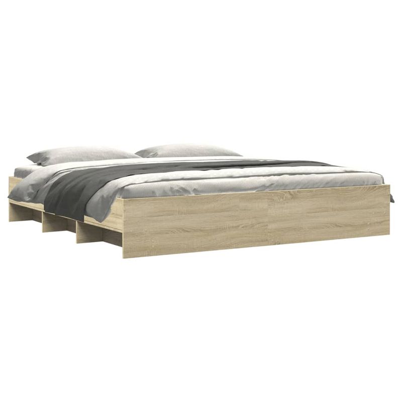 Casa si Gradina - Mobilier - Paturi si accesorii - Paturi - Cadru de pat, stejar sonoma, 180x200 cm, lemn prelucrat - Infinity.ro