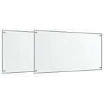Casa si Gradina - Sanitare - Chiuveta bucatarie si accesorii - Accesorii chiuvete - Panou antistropi bucatarie 2 buc. transparent 80x40 cm sticla - Infinity.ro