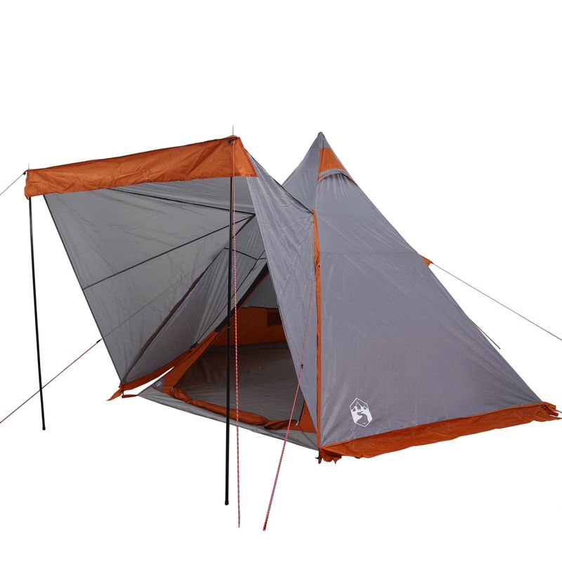 Sport si Outdoor - Camping - Corturi camping - Cort de familie Tipi pentru 6 persoane, gri, impermeabil - Infinity.ro