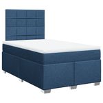 Casa si Gradina - Mobilier - Paturi si accesorii - Paturi - Pat box spring cu saltea, albastru, 120x200 cm, textil - Infinity.ro