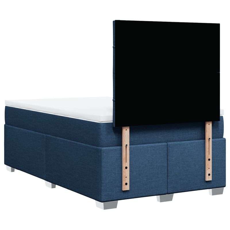 Casa si Gradina - Mobilier - Paturi si accesorii - Paturi - Pat box spring cu saltea, albastru, 120x200 cm, textil - Infinity.ro