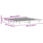Casa si Gradina - Mobilier - Paturi si accesorii - Paturi - Cadru de pat fara saltea, maro ceruit 180x200 cm lemn masiv pin - Infinity.ro