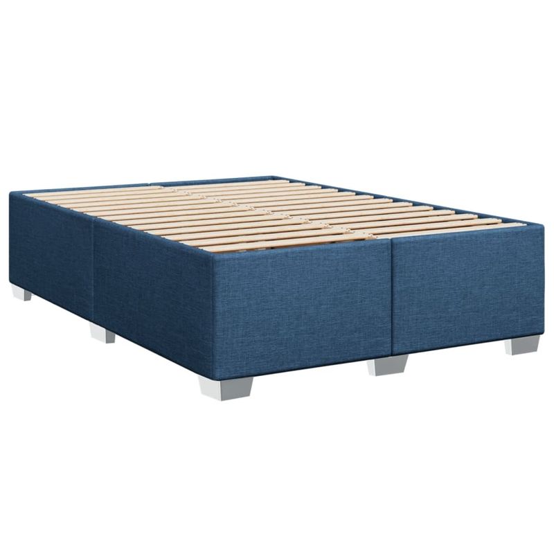 Casa si Gradina - Mobilier - Paturi si accesorii - Paturi - Pat box spring cu saltea, albastru, 140x200 cm, textil - Infinity.ro
