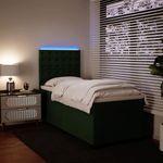 Casa si Gradina - Mobilier - Paturi si accesorii - Paturi - Pat continental cu saltea, verde inchis, 80x200 cm, catifea - Infinity.ro