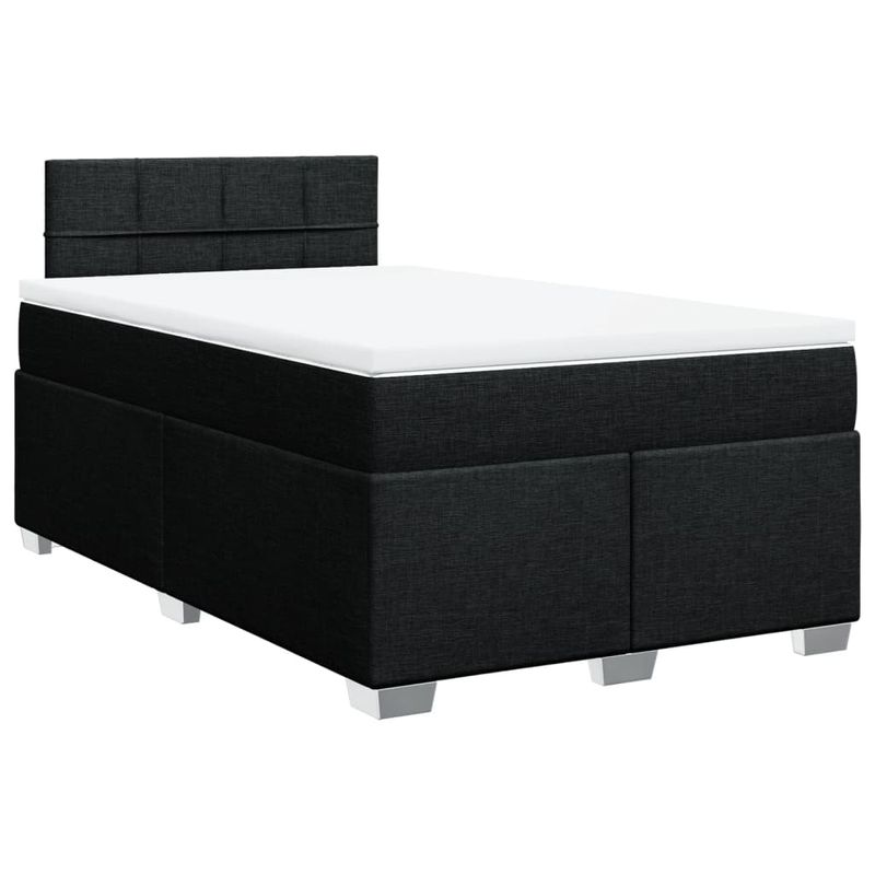 Casa si Gradina - Mobilier - Paturi si accesorii - Paturi - Pat box spring cu saltea, negru, 120x190 cm, catifea - Infinity.ro