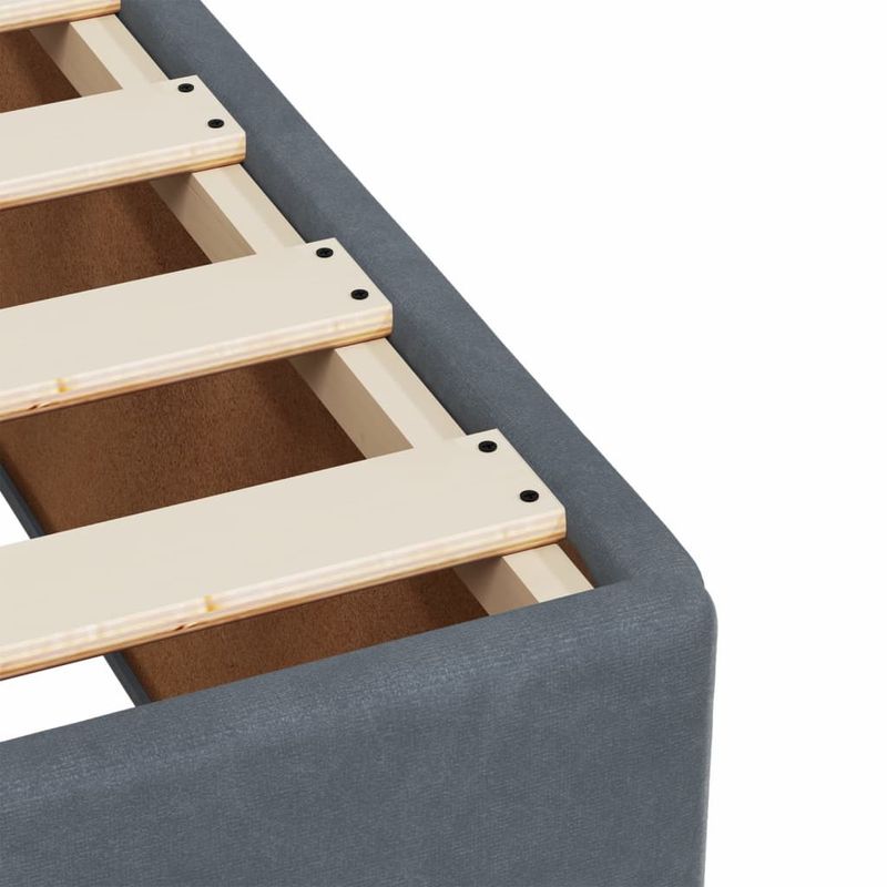 Casa si Gradina - Mobilier - Paturi si accesorii - Paturi - Pat box spring cu saltea, gri inchis, 140x200 cm, catifea - Infinity.ro