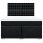 Casa si Gradina - Mobilier - Paturi si accesorii - Paturi - Pat box spring cu saltea, negru, 140x200 cm, textil - Infinity.ro