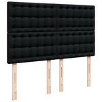 Casa si Gradina - Mobilier - Paturi si accesorii - Paturi - Pat box spring cu saltea, negru, 140x200 cm, textil - Infinity.ro