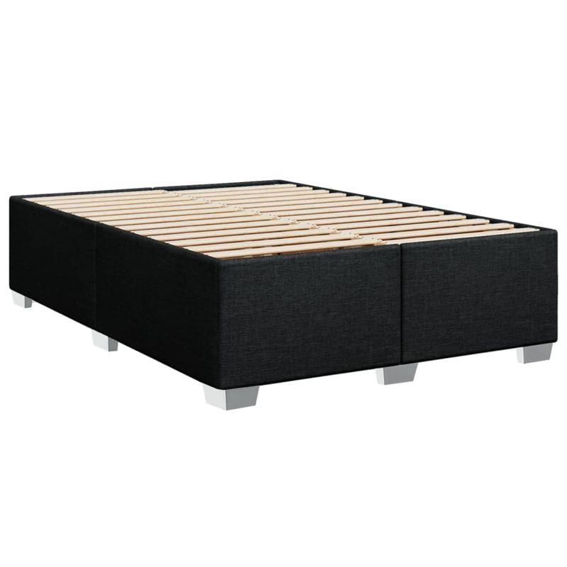 Casa si Gradina - Mobilier - Paturi si accesorii - Paturi - Pat box spring cu saltea, negru, 140x200 cm, textil - Infinity.ro
