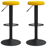 Casa si Gradina - Mobilier - Scaune si fotolii - Scaune - Scaune de bar, 2 buc., galben mustar, catifea - Infinity.ro