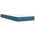Casa si Gradina - Mobilier - Paturi si accesorii - Paturi - Pat continental cu saltea, albastru, 80x200 cm, catifea - Infinity.ro