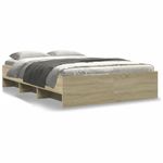 Casa si Gradina - Mobilier - Paturi si accesorii - Paturi - Cadru de pat, stejar sonoma, 120x200 cm, lemn prelucrat - Infinity.ro