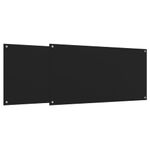 Casa si Gradina - Sanitare - Chiuveta bucatarie si accesorii - Accesorii chiuvete - Panou antistropi bucatarie 2 buc. negru 80x50cm sticla securiz. - Infinity.ro