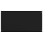 Casa si Gradina - Sanitare - Chiuveta bucatarie si accesorii - Accesorii chiuvete - Panou antistropi bucatarie 2 buc. negru 80x50cm sticla securiz. - Infinity.ro