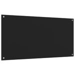 Casa si Gradina - Sanitare - Chiuveta bucatarie si accesorii - Accesorii chiuvete - Panou antistropi bucatarie 2 buc. negru 80x50cm sticla securiz. - Infinity.ro