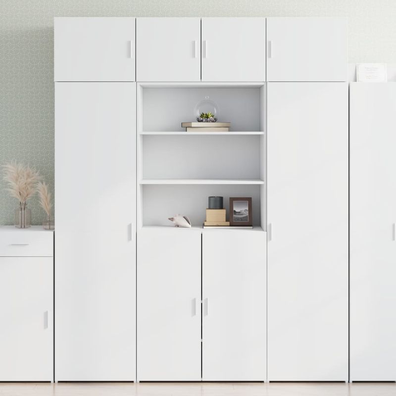 Casa si Gradina - Mobilier - Comode si corpuri - Comode - Dulap de depozitare, alb, 80x42,5x225 cm, lemn prelucrat - Infinity.ro