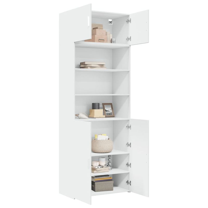 Casa si Gradina - Mobilier - Comode si corpuri - Comode - Dulap de depozitare, alb, 80x42,5x225 cm, lemn prelucrat - Infinity.ro