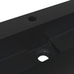 Casa si Gradina - Sanitare - Lavoar baie si accesorii - Lavoare si piedestale - Chiuveta negru 120x46x11 cm, conglomerat turnat mineral/marmura - Infinity.ro