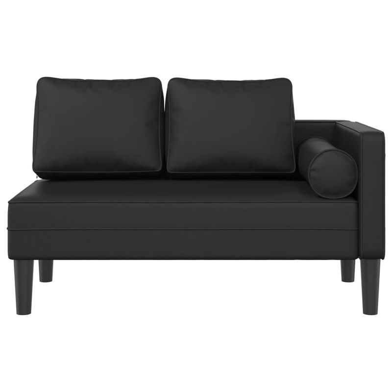 Casa si Gradina - Mobilier - Scaune si fotolii - Fotolii - Fotoliu sezlong cu perne, negru, piele ecologica - Infinity.ro